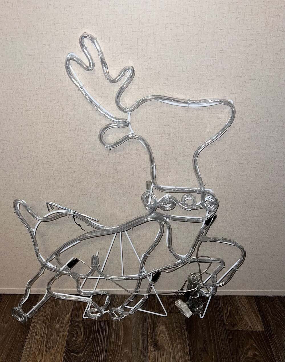 Fraser Hill Farm 28" Leaping Reindeer LED Christmas Decoration